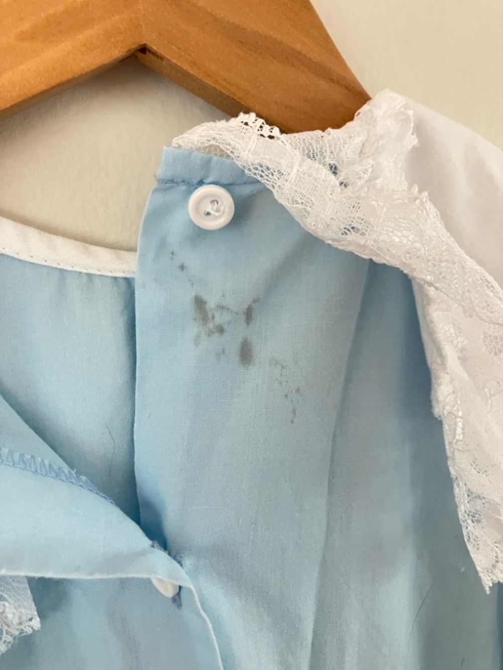 Lid'l Dolly's Girls 6x Southern Belle Light Blue Lace-Trim Dress - Picture 6 of 8